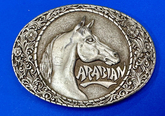 Arabian Horse commemorative Indiana Metal Craft Vintage 1982  belt buckle