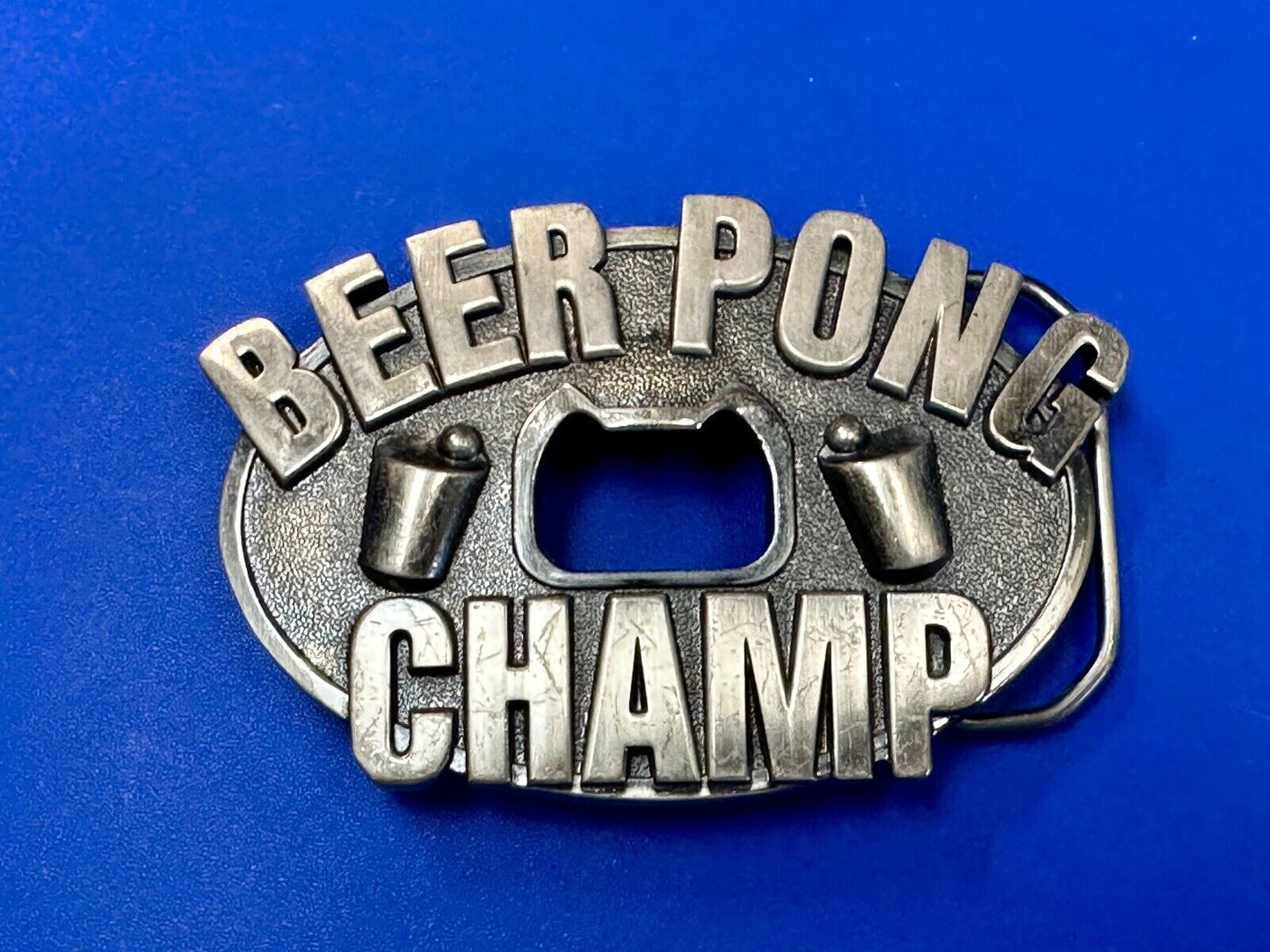 Beer Pong Champ Champion Bottle Opener And Belt Buckle by Kalan