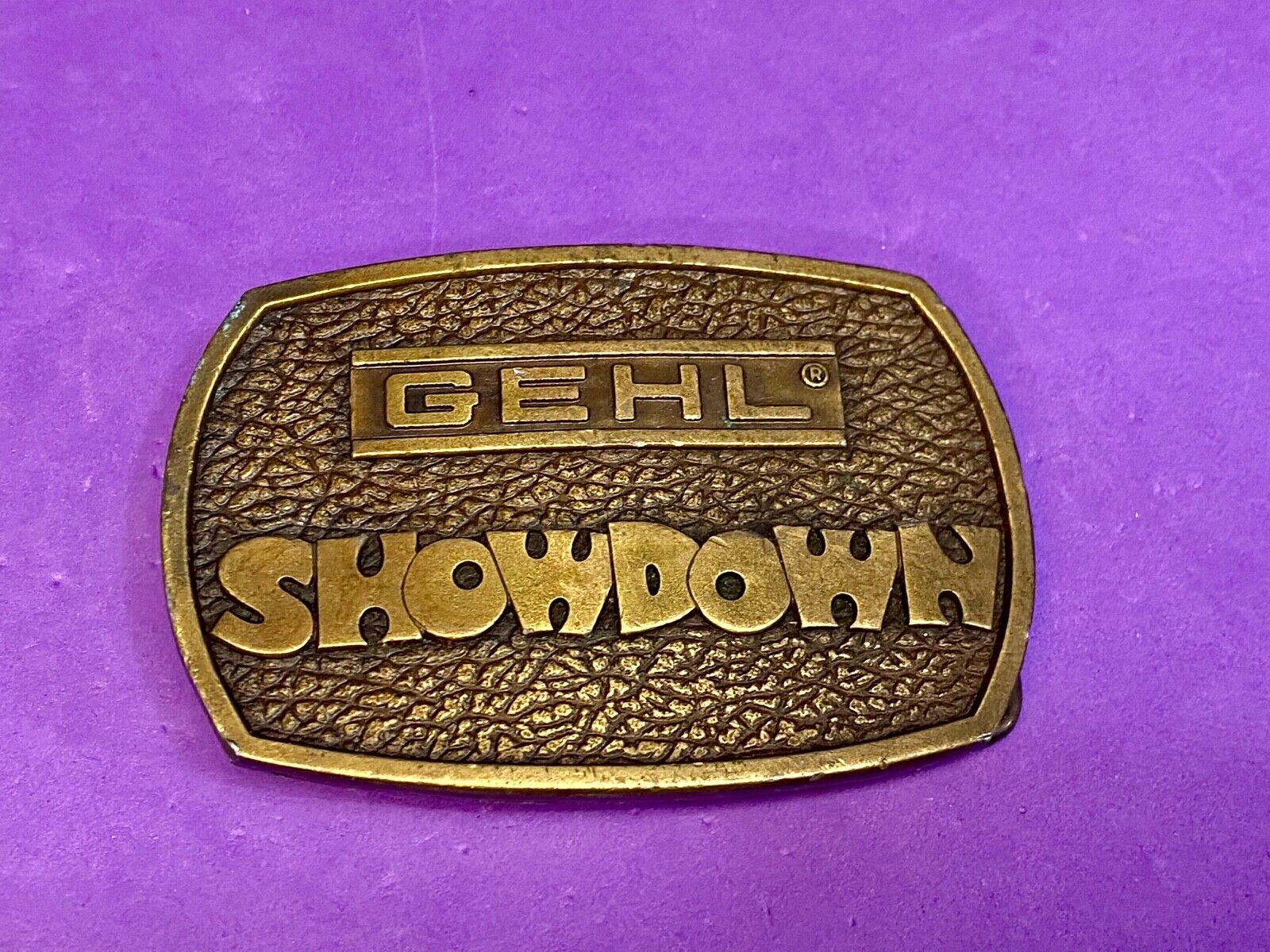 Vintage 1976 - Gehl Showdown - Skid Steer Loader Baler - Co Belt Buckle 