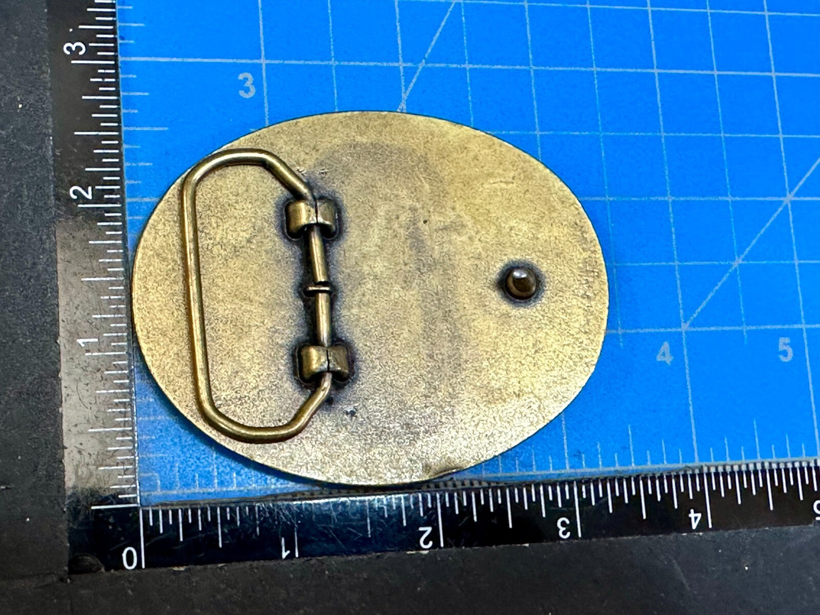 American Korean War Veteran WW II Soldier Commemorative Brass Tone Belt Buckle