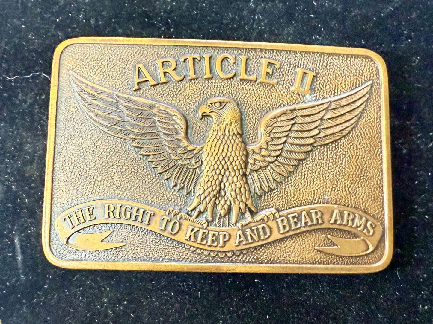 Article II The Second Amendment The Right To Keep and Bear Arms Belt Buckle- LS