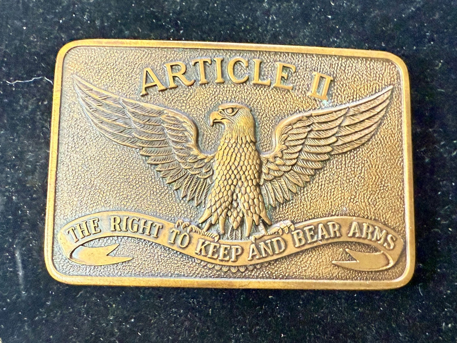 Article II The Second Amendment The Right To Keep and Bear Arms Belt Buckle- LS