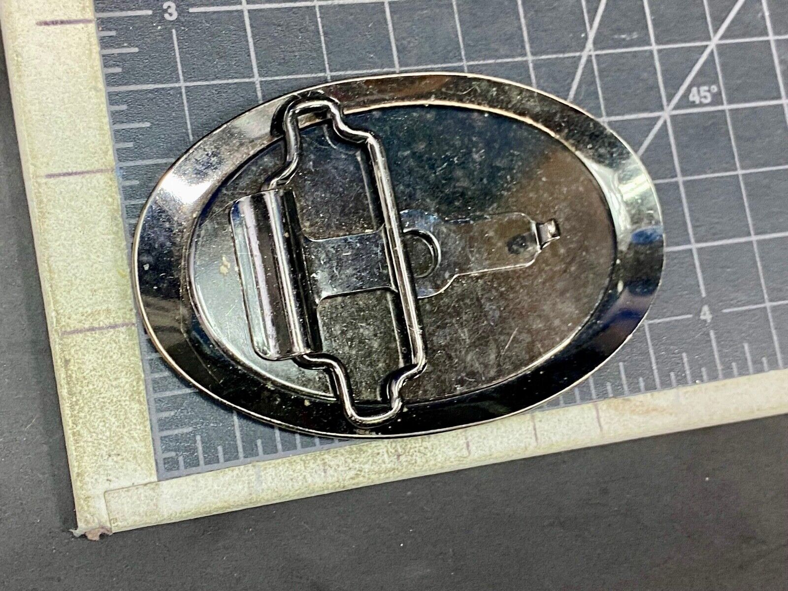 Three Stars - Star Light Star Bright Silver Color Oval Belt Buckle 