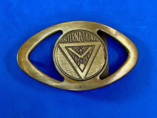 Antique International Mens Health Fitness Club Y Ymca Brass Vintage Belt Buckle 