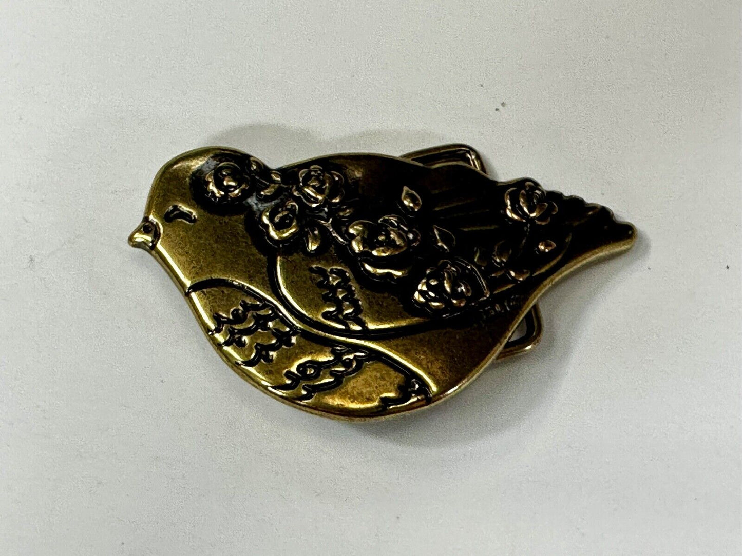 Bird Dove Shaped Cutout Figure Brass Tone Belt Buckle by Relic