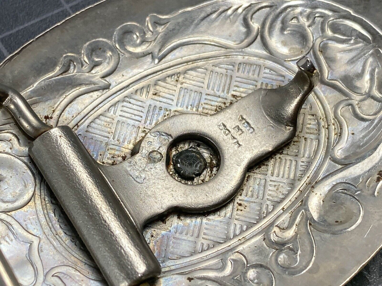 Vintage Horse Saddle Western Belt Buckle - Two Tone - Quality! Usa Made 