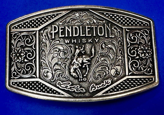 2022 Pendleton Whiskey Let'er Buck Rodeo Cowboy Montana Silversmiths Belt Buckle
