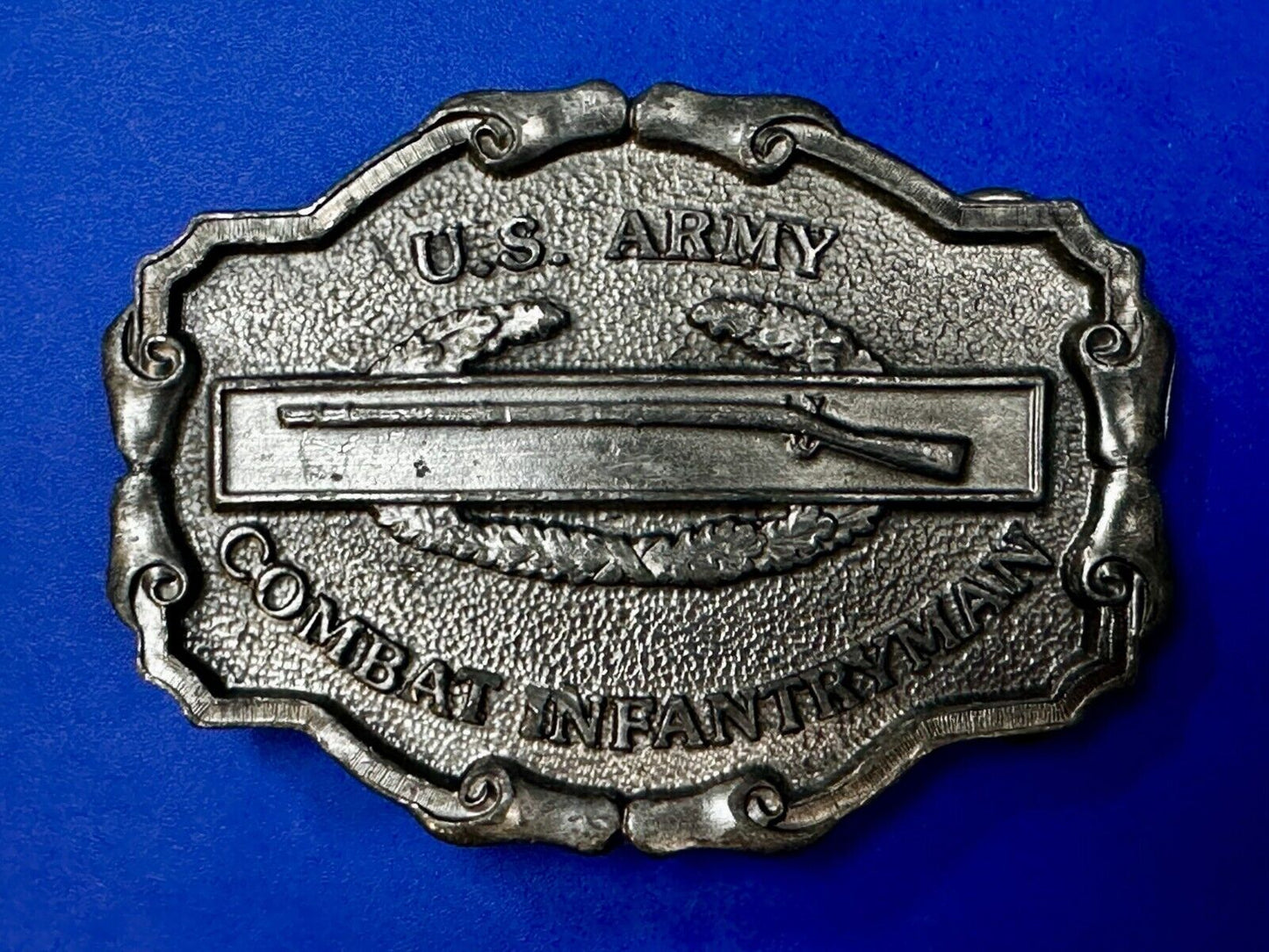 United States Army Combat Infantryman Vintage 1986 Bergamot Belt Buckle