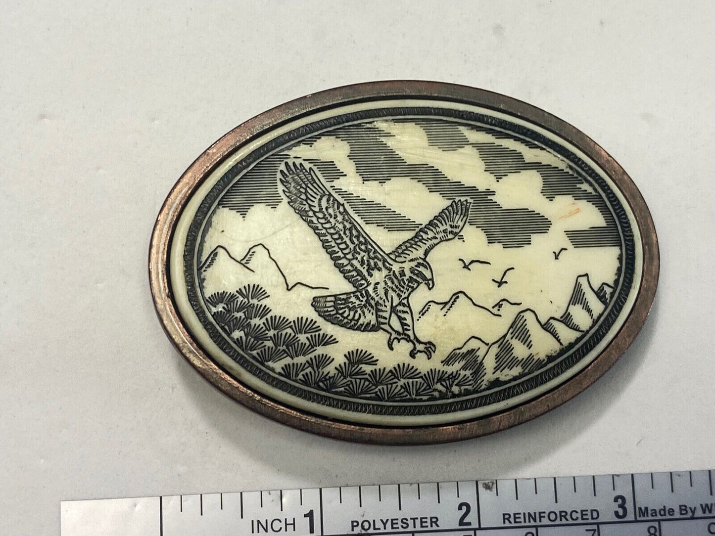 Vintage Hunting Eagle - Claws Out, Diving For Food Belt Buckle 