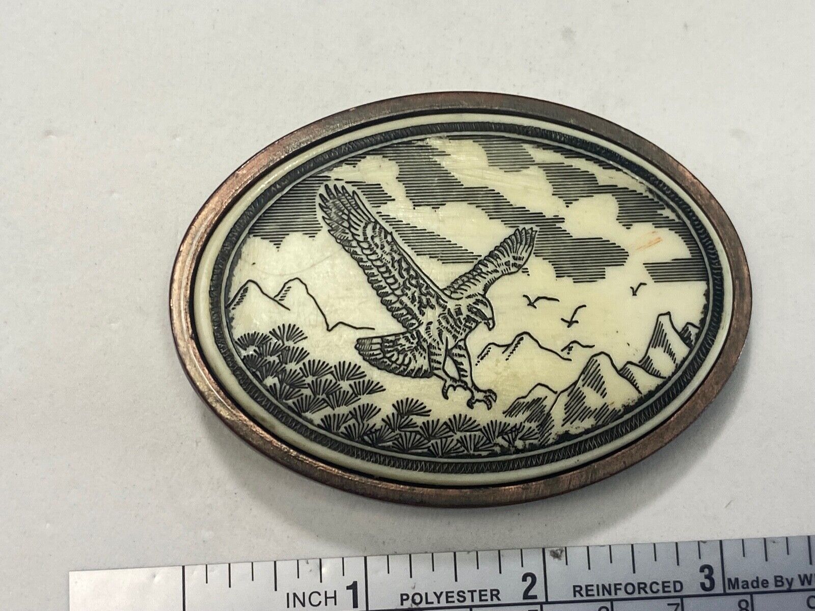 Vintage Hunting Eagle - Claws Out, Diving For Food Belt Buckle 