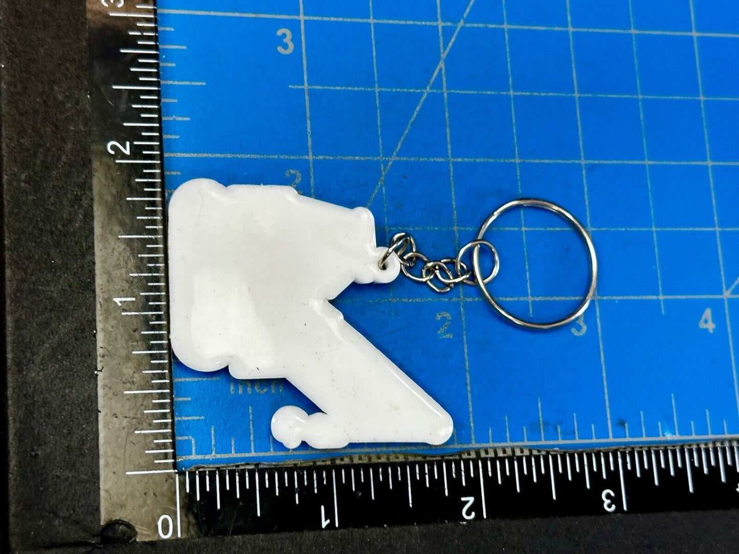 Toy Construction Crane Job Work Site Truck Keychain - Key Ring Chain