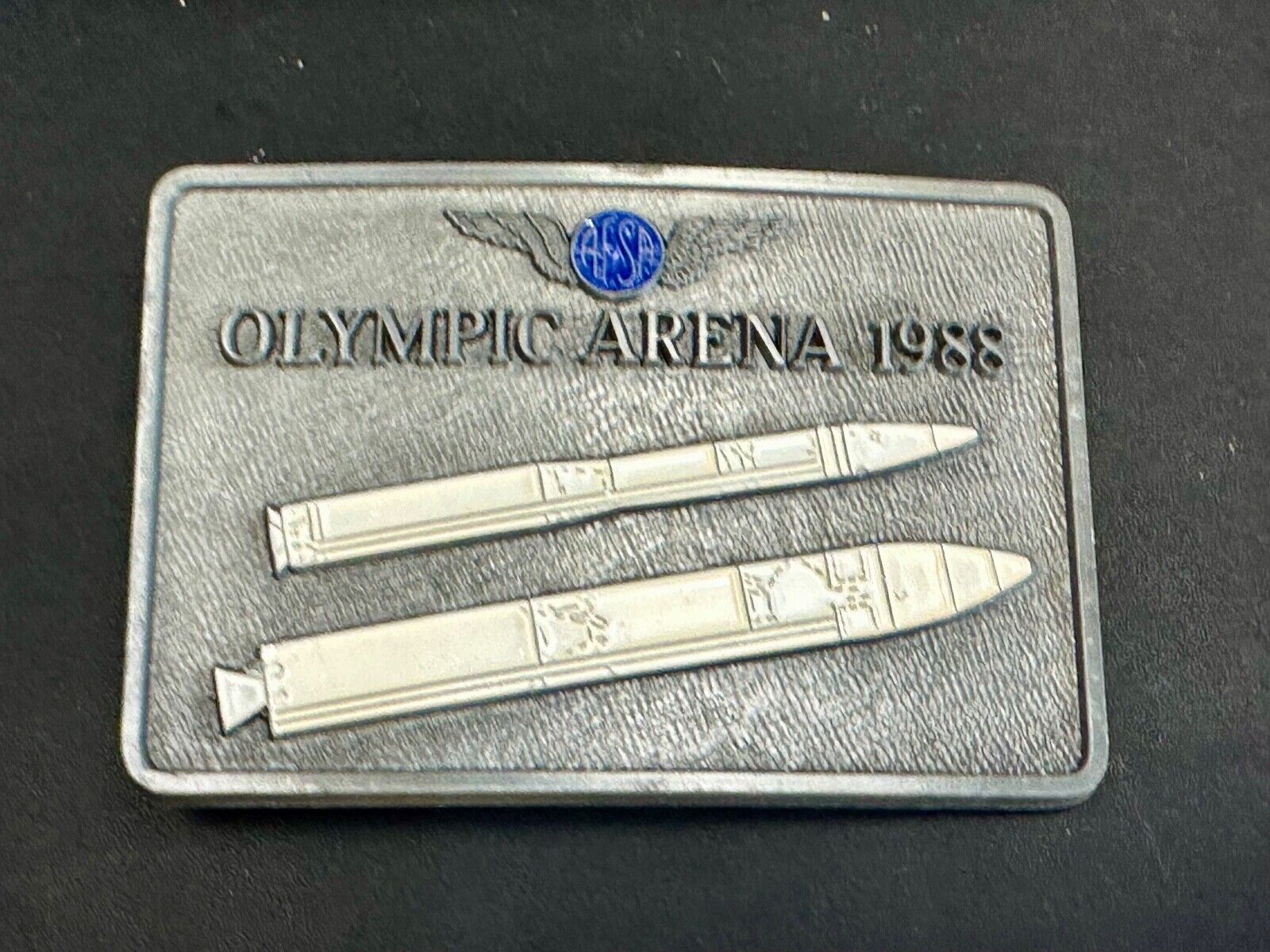 AFSA  Air Force Sergeants Association ROCKETS OLYMPIC ARENA 1988 Belt Buckle