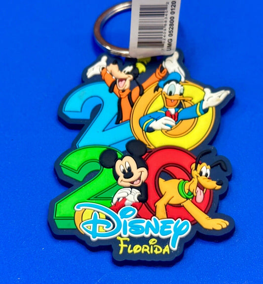 2020 Celebration Disney Florida Mickey Goofy Pluto Keychain - Key Ring Chain