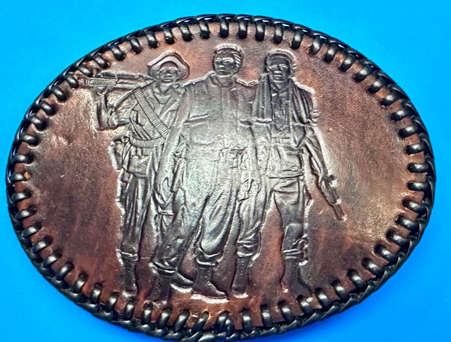 Vietnam War Memorial Three Soldiers Statue Washington DC Leather Belt Buckle