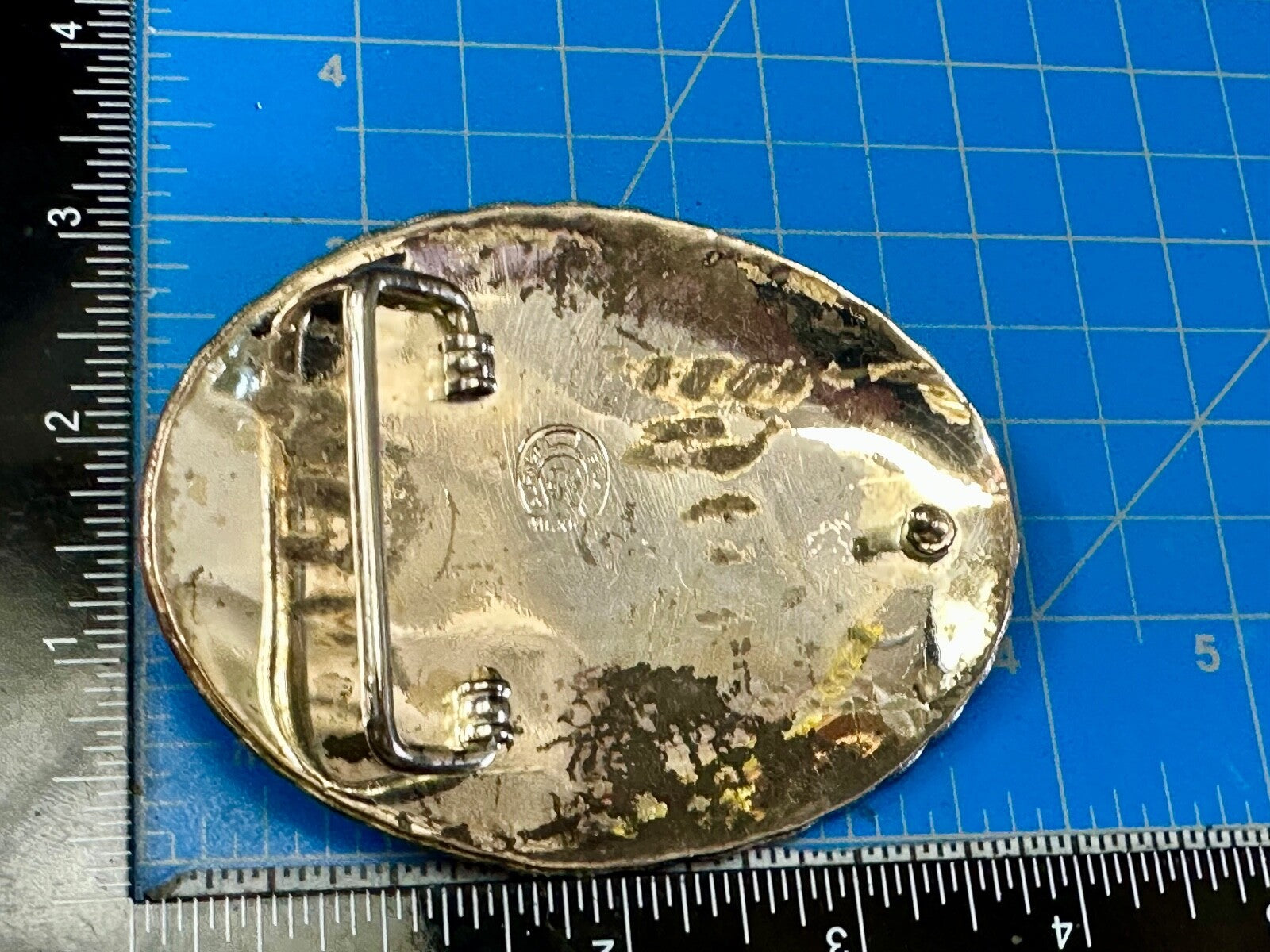 American Patriot Eagle - Majestic Vintage Alpaca Fina JG Mexico Belt Buckle 