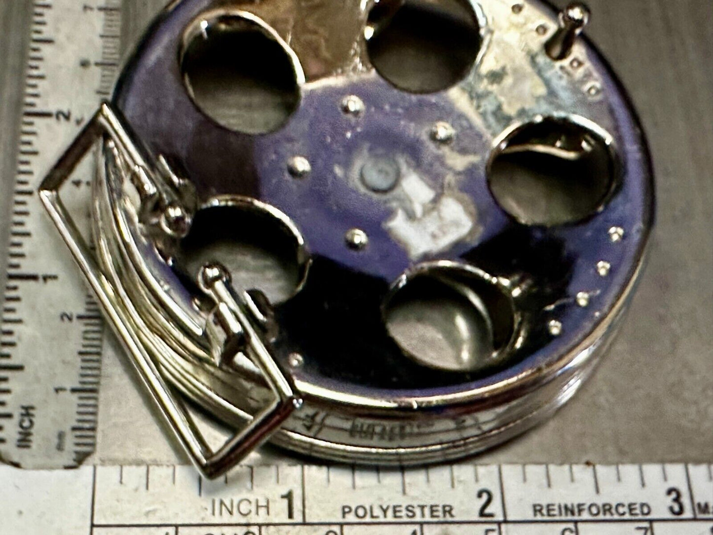 Unique Spinner Car Truck Wheel Rim See Through Silver Tone Round Belt Buckle