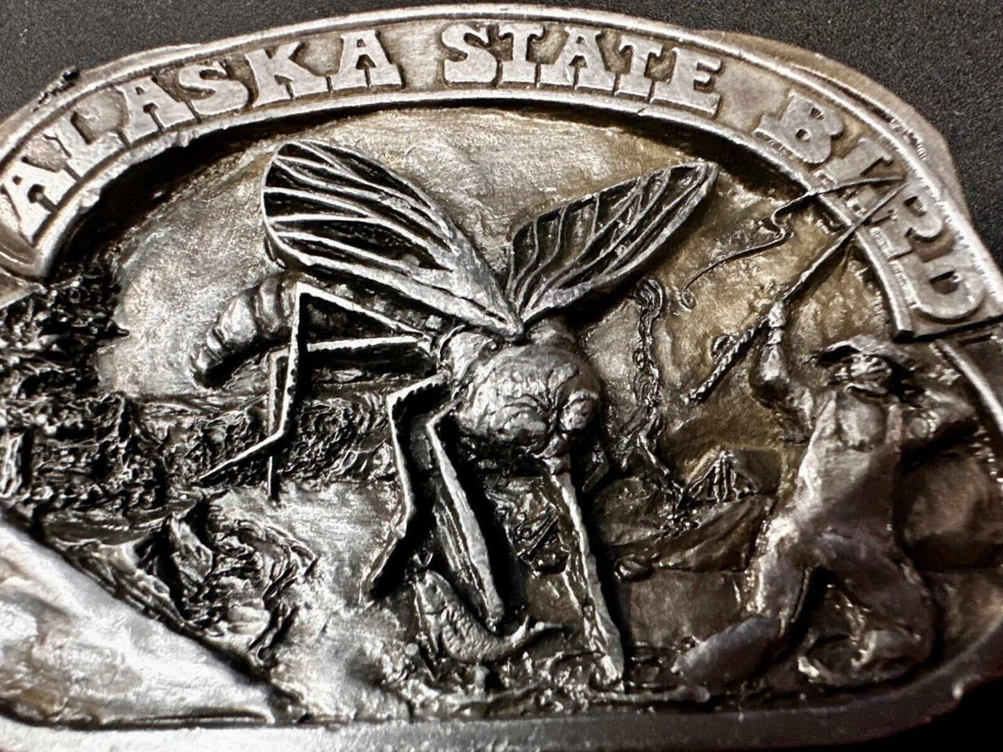 Alaskan Mosquito Alaska State Bird Novelty Fly Fishing Themed Belt Buckle