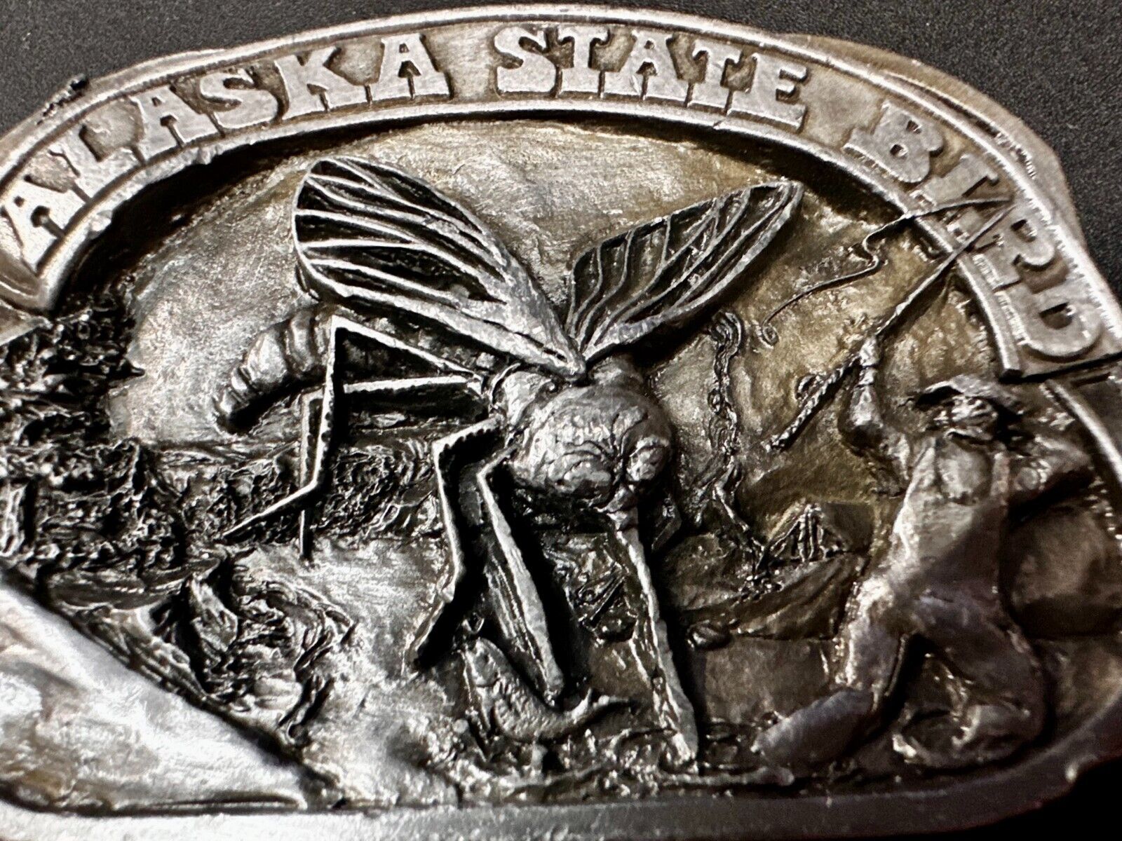 Alaskan Mosquito Alaska State Bird Novelty Fly Fishing Themed Belt Buckle