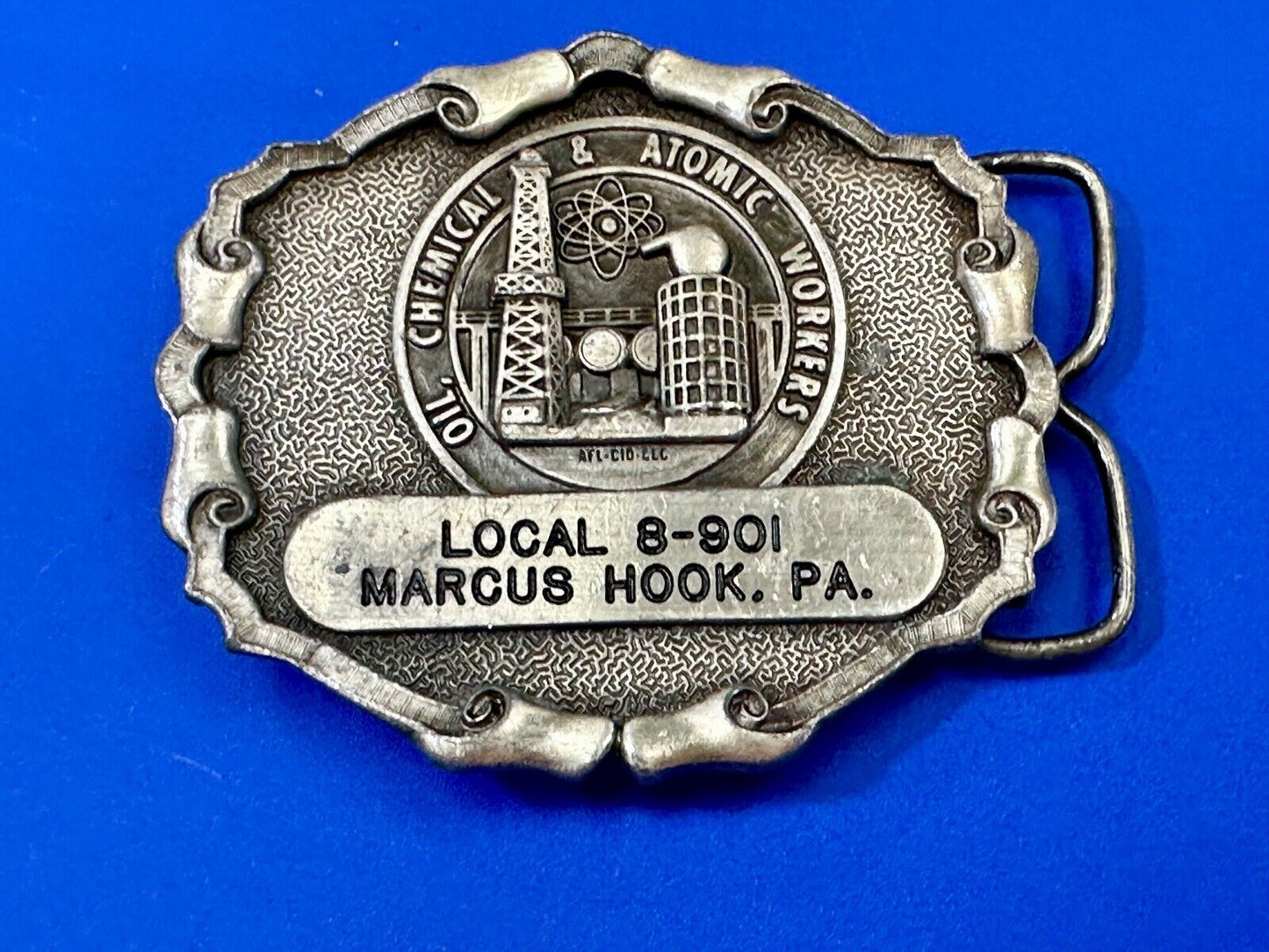 Union Oil Chemical Atomic Workers Local Marcus Hook PA  AFL-Cio belt buckle