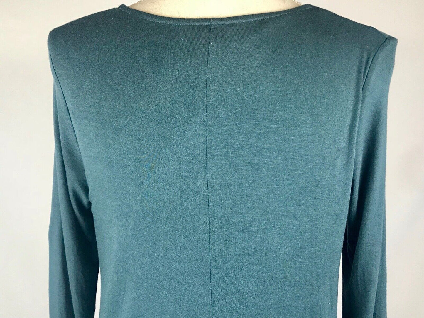Anthropologie MEADOW RUE Blue Teal Long Sleeved Twist Bottom Jersey Dress S