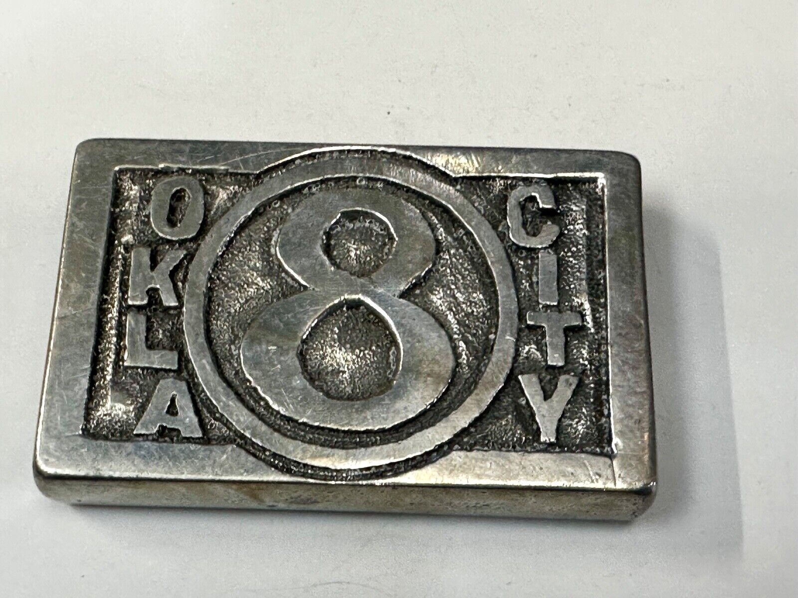 Tulsa Oklahoma City TV channel 8 Vintage J W  Taylor Custom Artisan belt buckle