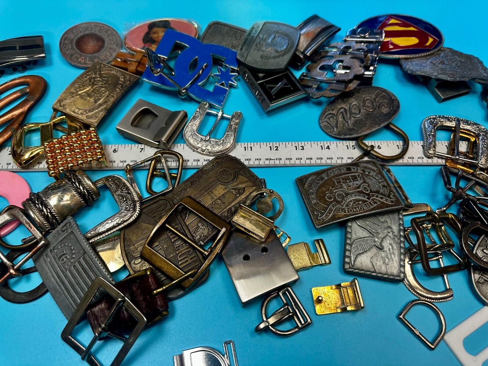 8 Pound LOT Vintage & Modern Belt buckles - Grab Bag - Resale Opportunity Gifts!