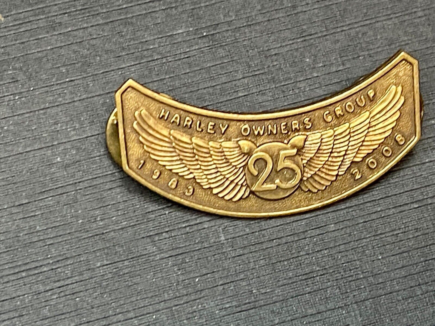 25 years! 2008 Harley Davidson HOG Harley Owners Group Motorcycle jacket Pin 