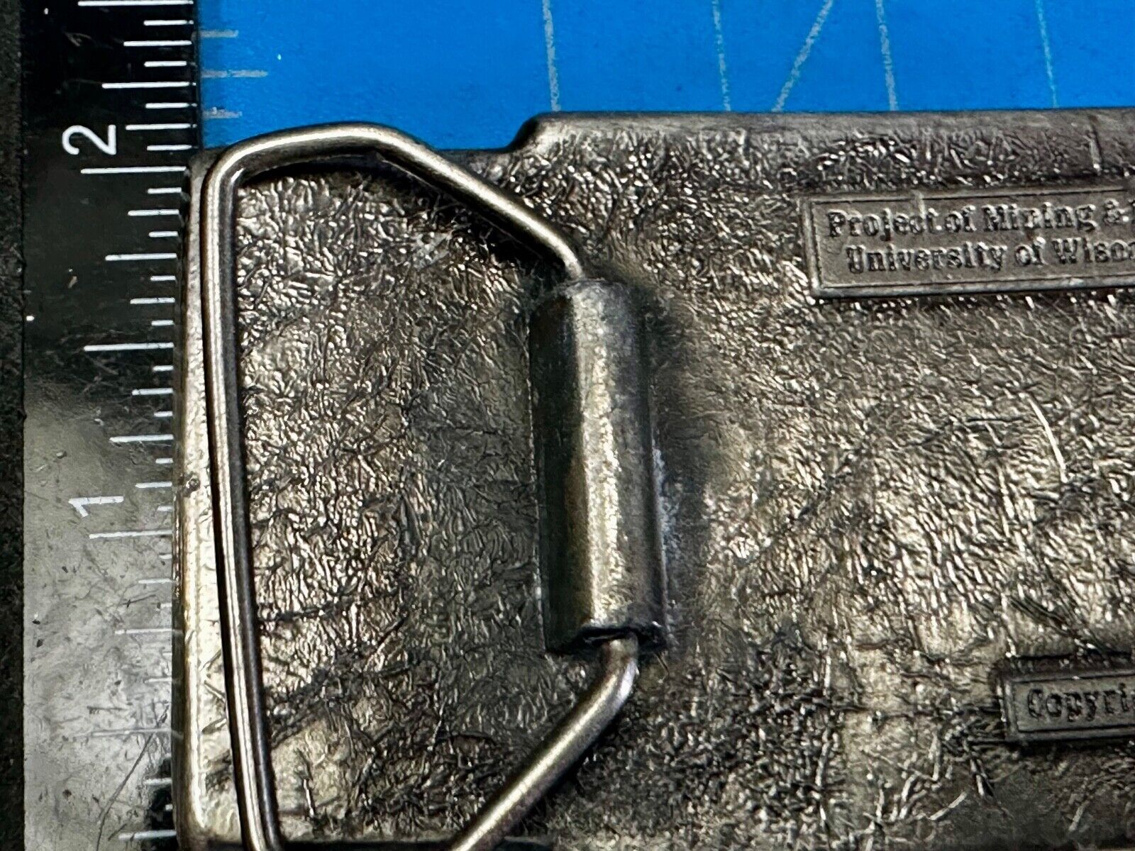 UW Badgers Belt Buckle  Mining Metallurgy Clubs University of Wisconsin Madison
