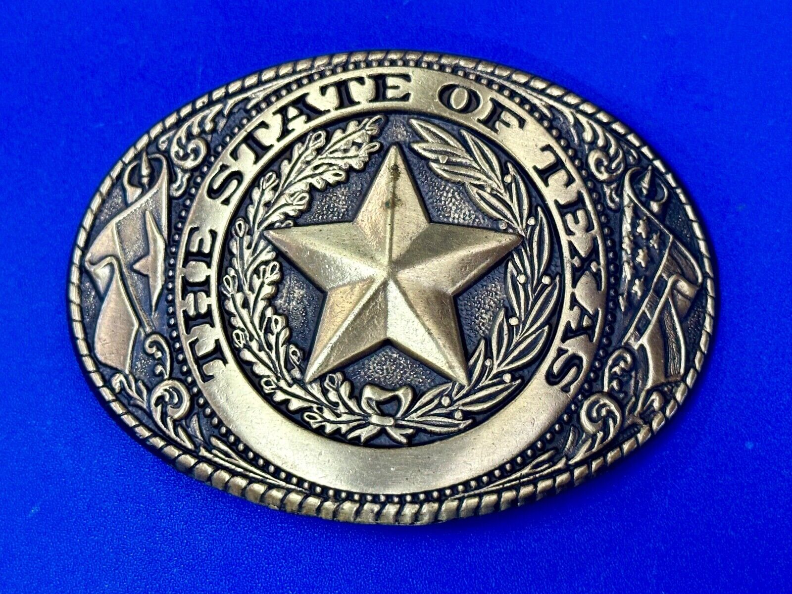 The Great State of Texas Star & Flag & Pride! USA made western belt buckle