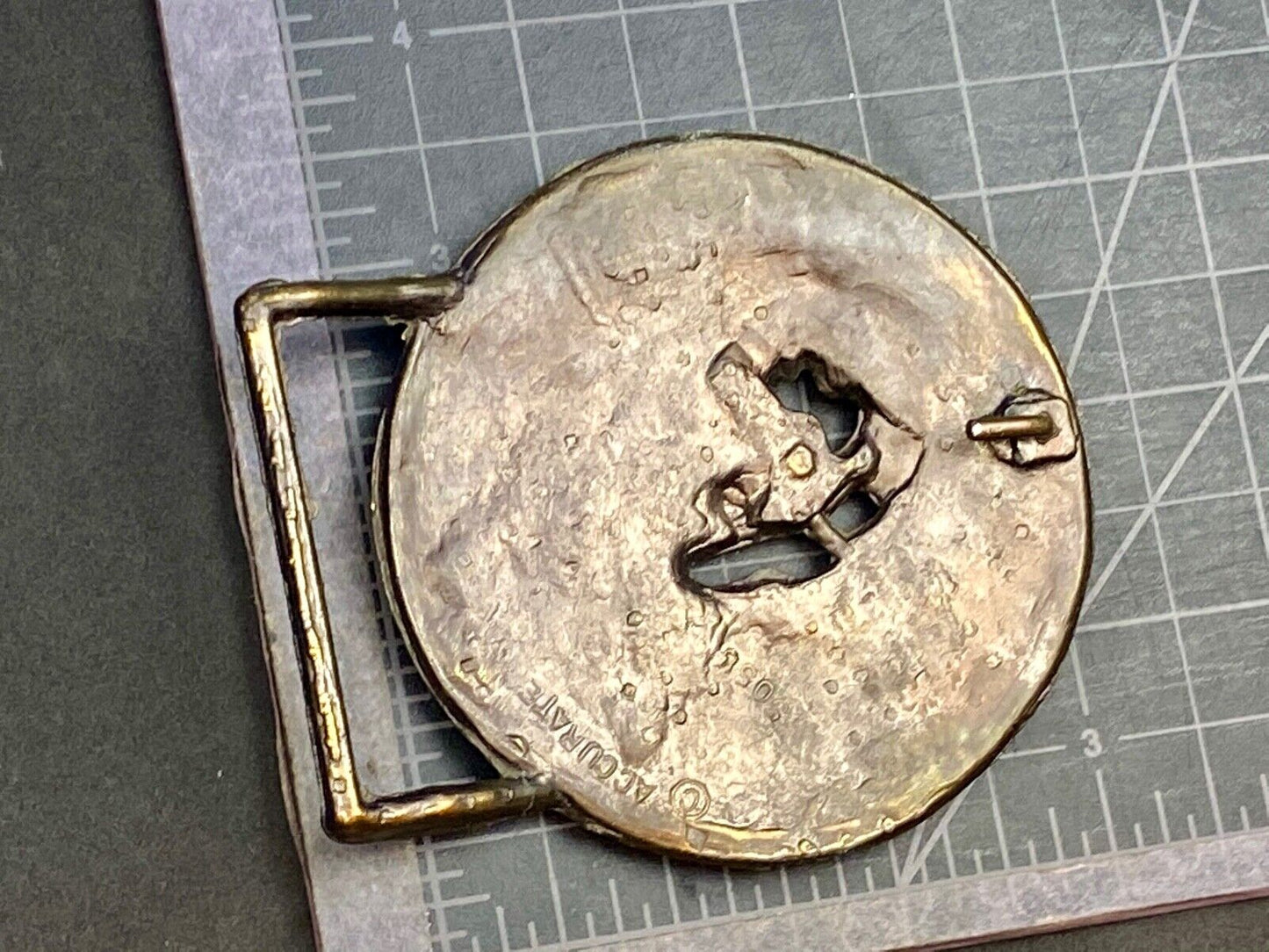 American Watch Clock Pocket Gears Cogs Springs Belt Buckle By Accurate 