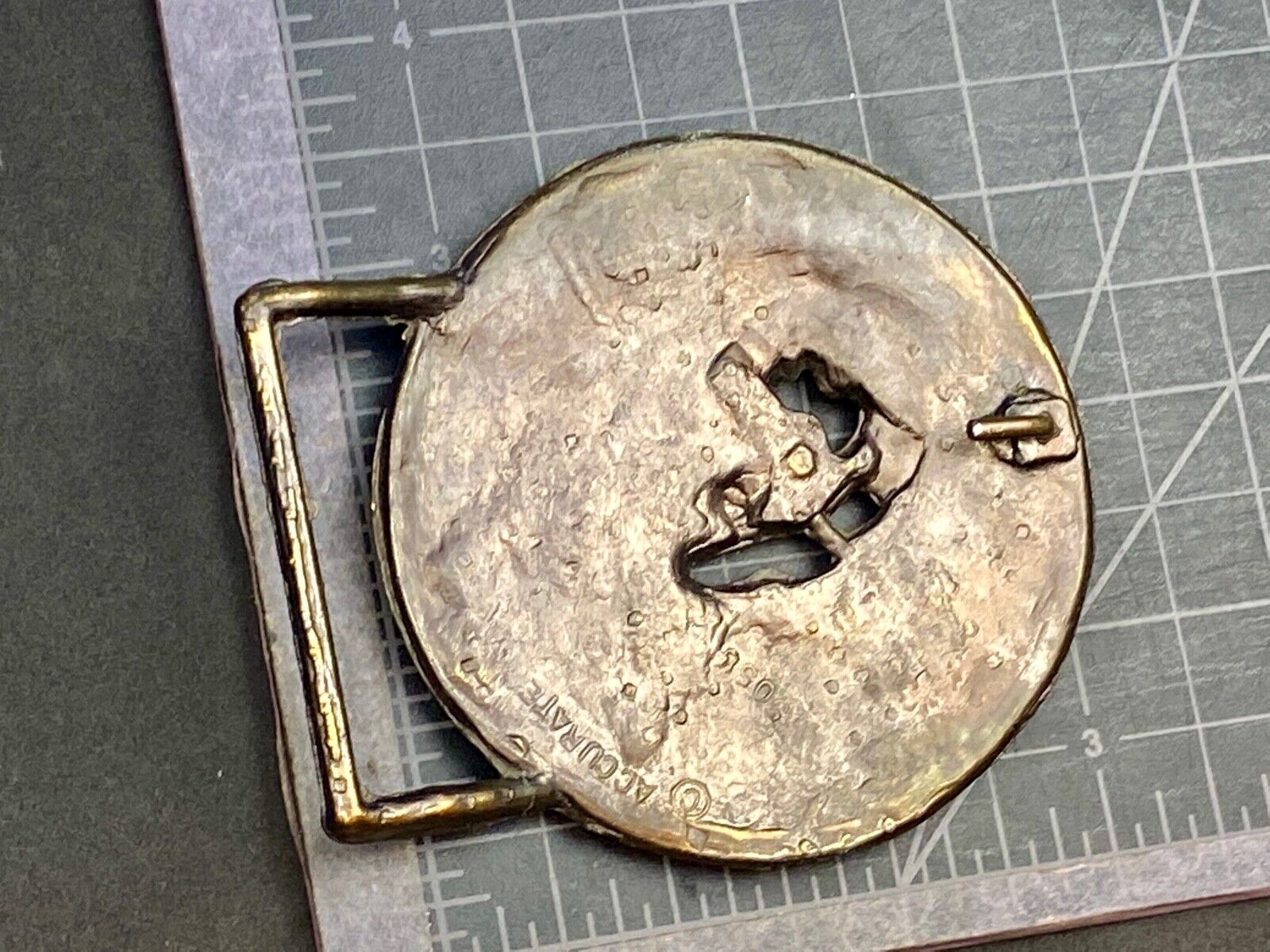 American Watch Clock Pocket Gears Cogs Springs Belt Buckle By Accurate 