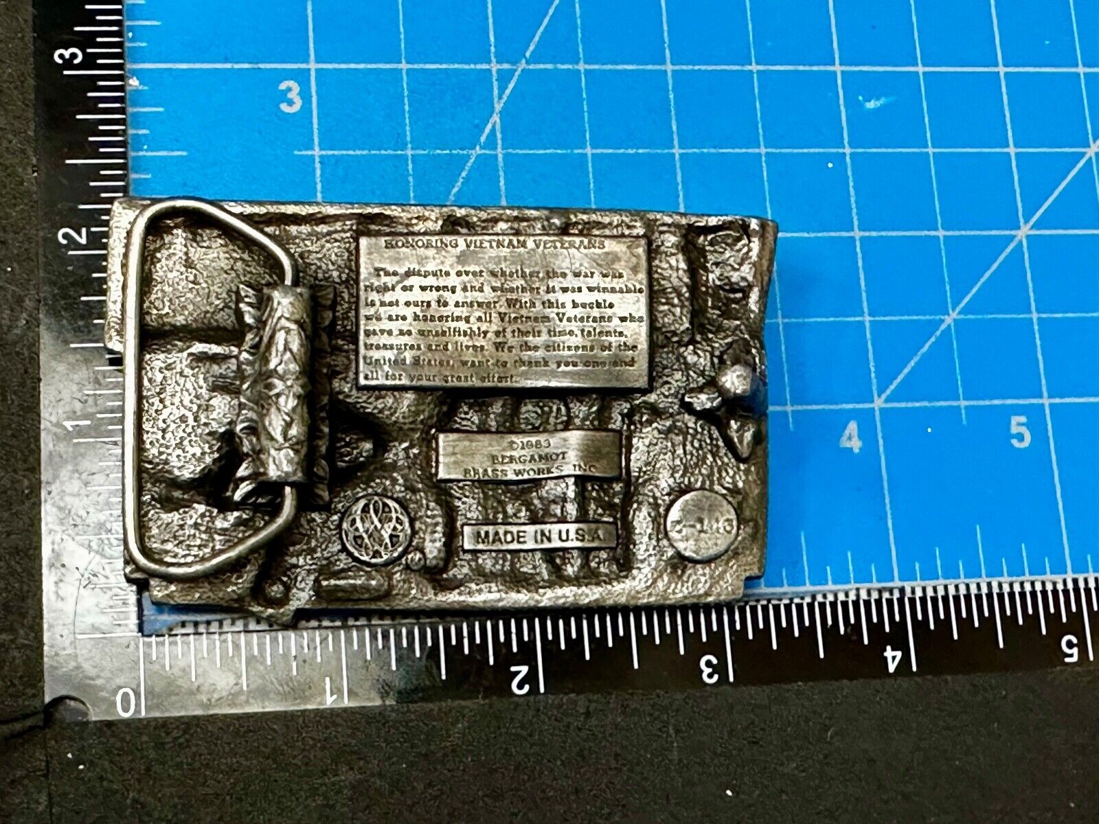 Vietnam Veteran Vintage 1983 Bergamot Belt Buckle