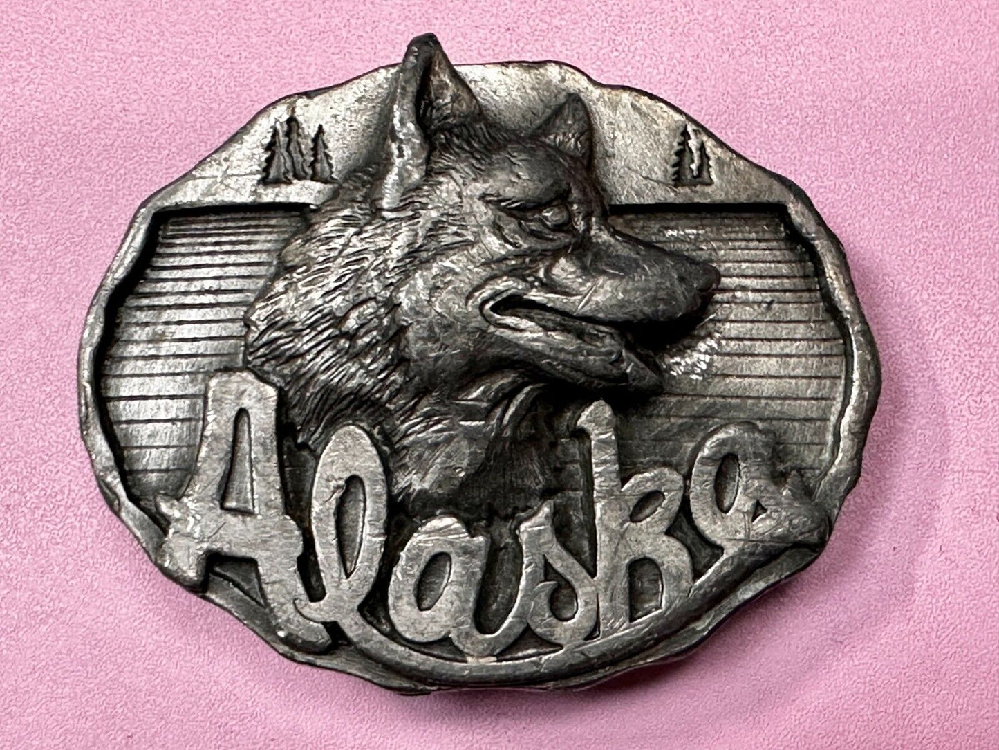 Alaskan Siberian Husky sled dog Commemorative 1987 Belt Buckle by J&H Sales