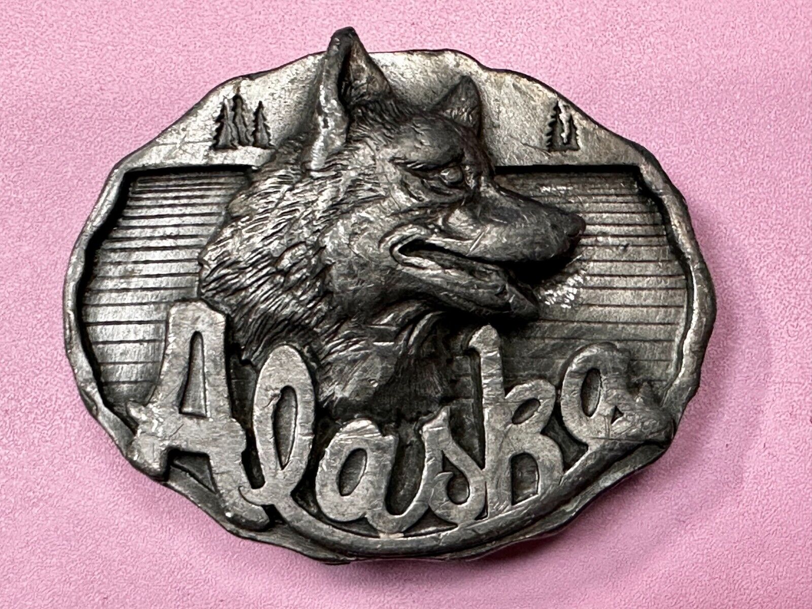 Alaskan Siberian Husky sled dog Commemorative 1987 Belt Buckle by J&H Sales