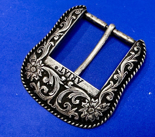 Ariat 2007 Ranger Style Detailed Flower Swirl Rope Outlined Belt Buckle