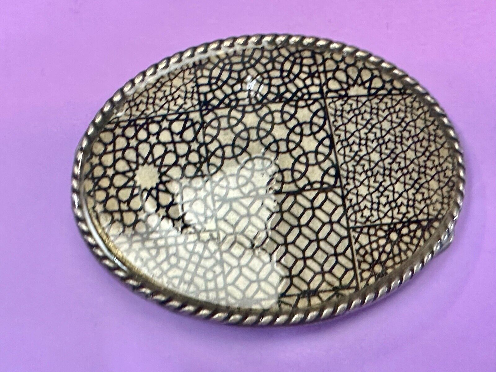 Trippy  Multi Pattern design  what I call retro wallpaper Belt Buckle by Ivan
