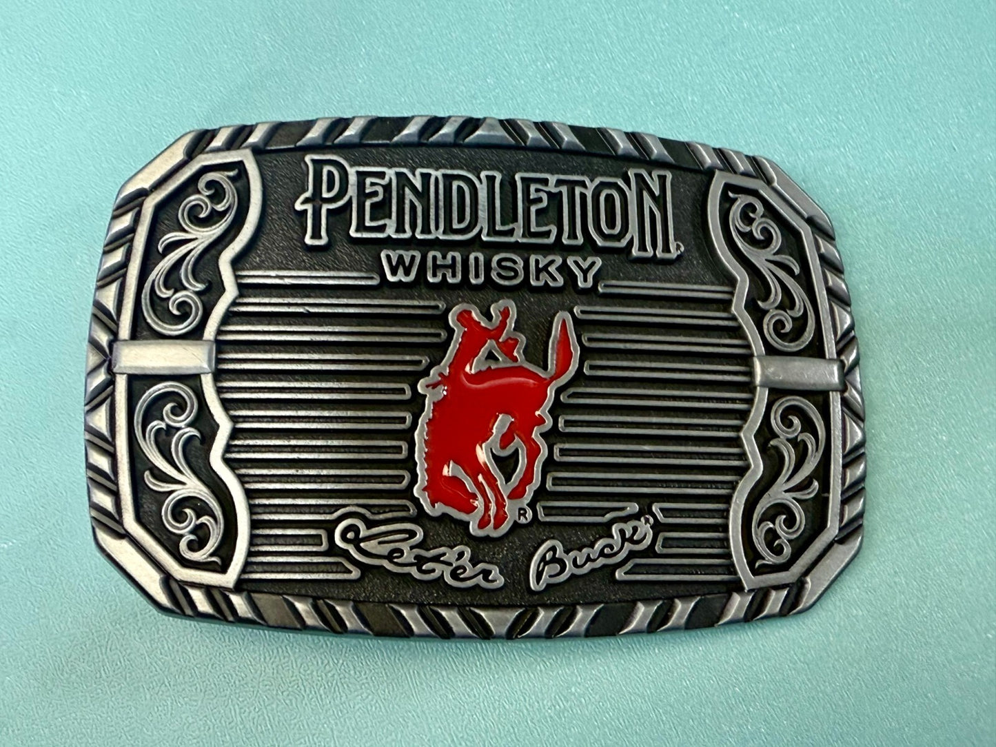 2025 Pendleton Whiskey Let'er Buck Rodeo Cowboy Montana Silversmiths Belt Buckle