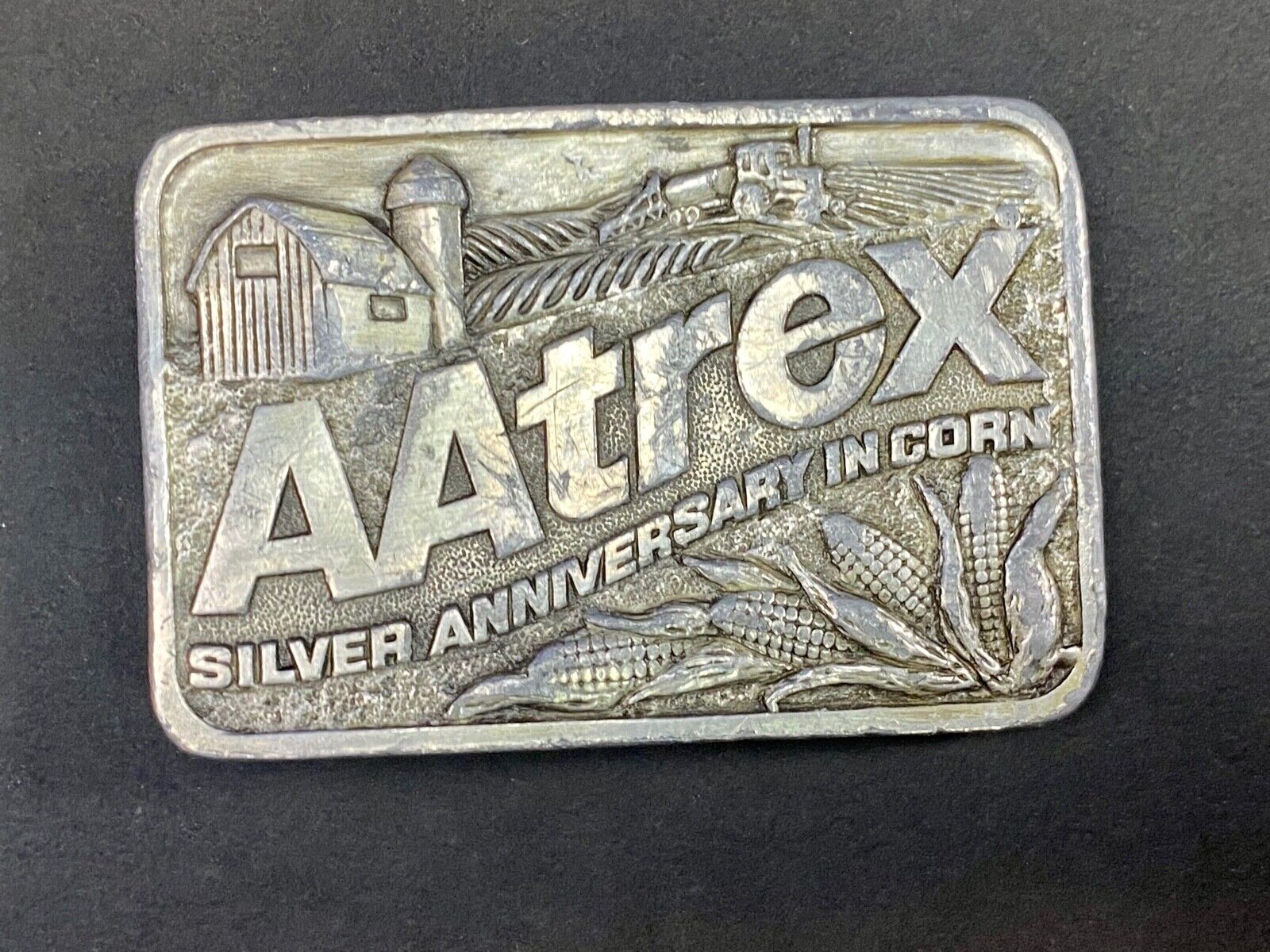 Aatrex Farming Herbicide Company Silver Anniversary In Corn Belt Buckle 