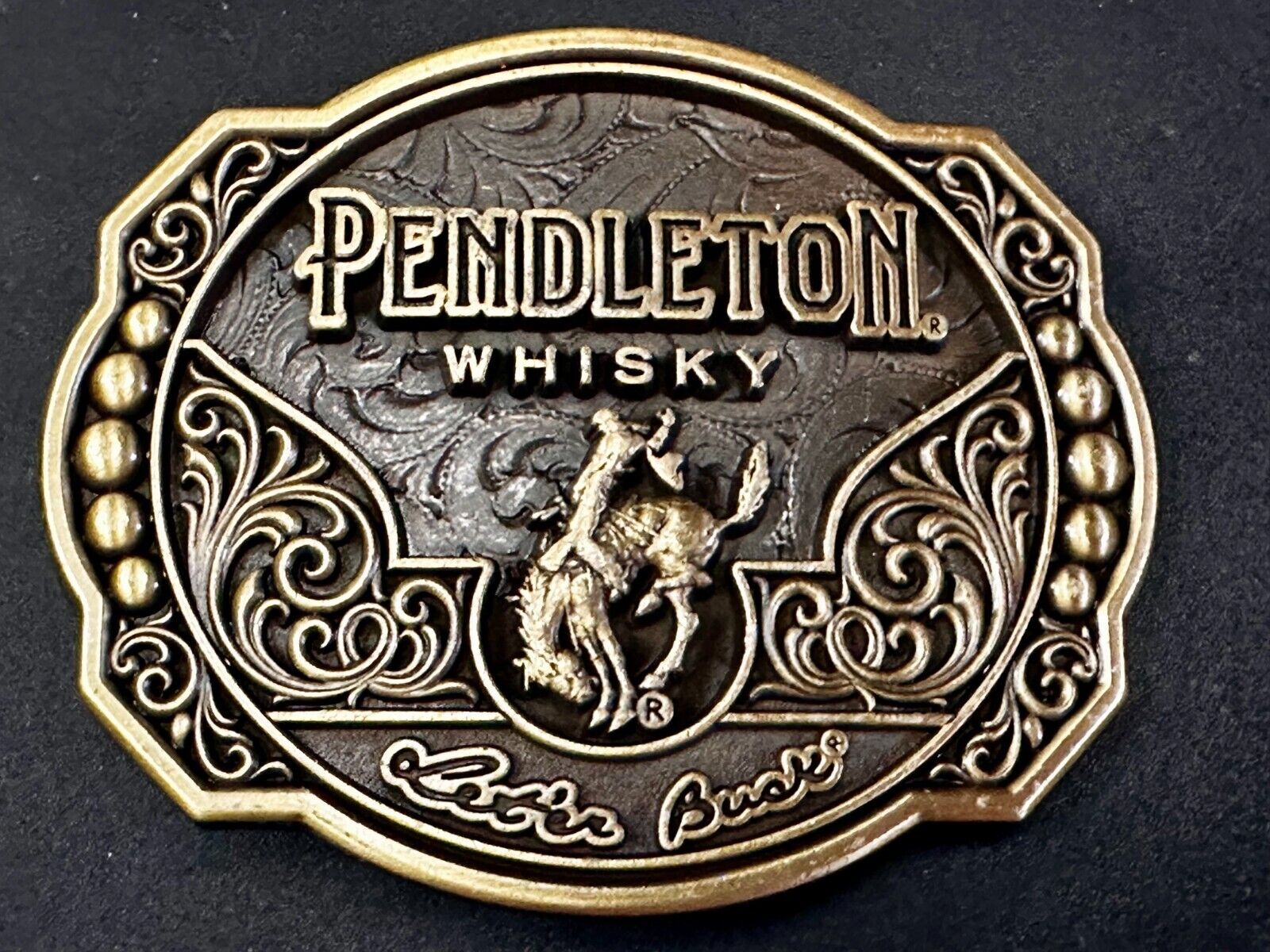 2024 Pendleton Whiskey Let'er Buck Rodeo Cowboy Montana Silversmiths Belt Buckle