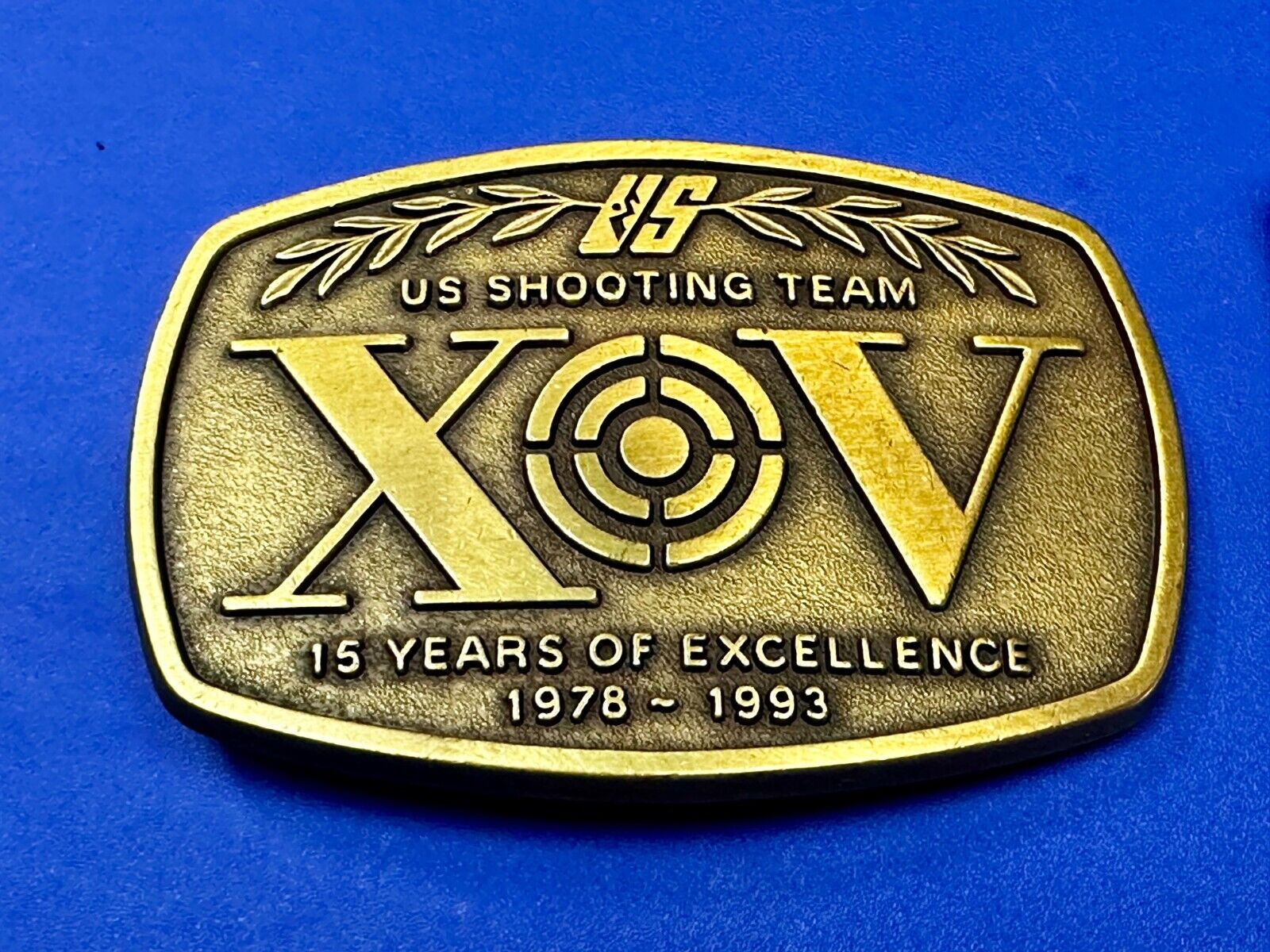 US Shooting Team VOX 15 Years of Excellence Commemorative Gun Rifle Belt Buckle