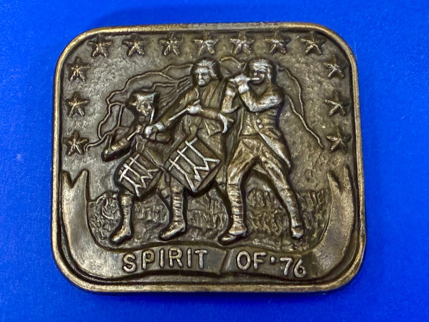 American Bicentennial The Spirit of 76 Patriotic Marching Band Belt Buckle
