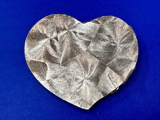 Artisan Heart Shaped Brushed Silver Color Cutout Belt Buckle