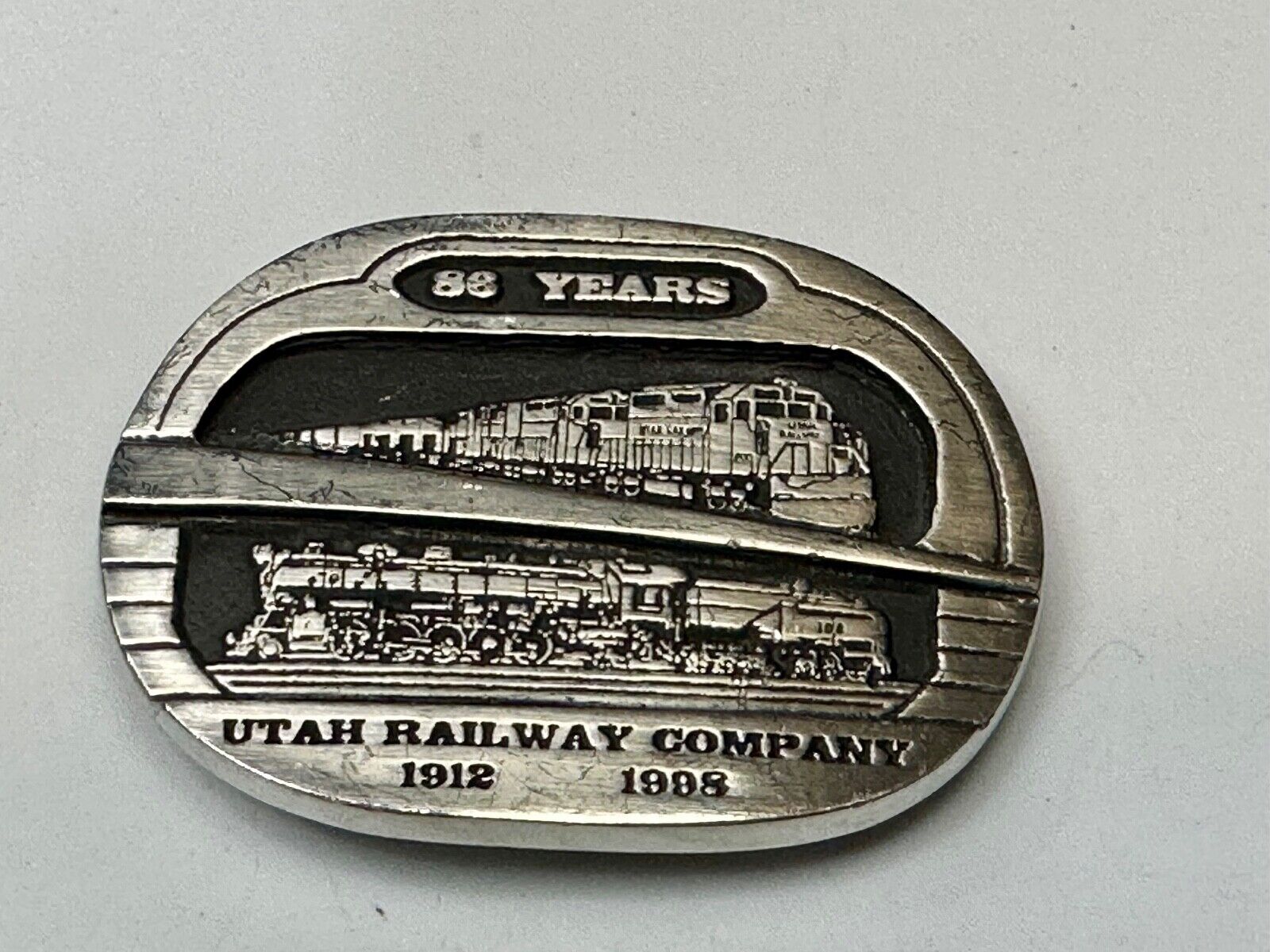 Utah Railway Company Vintage 1998 86 years Commemorative Gary Prazen Belt Buckle
