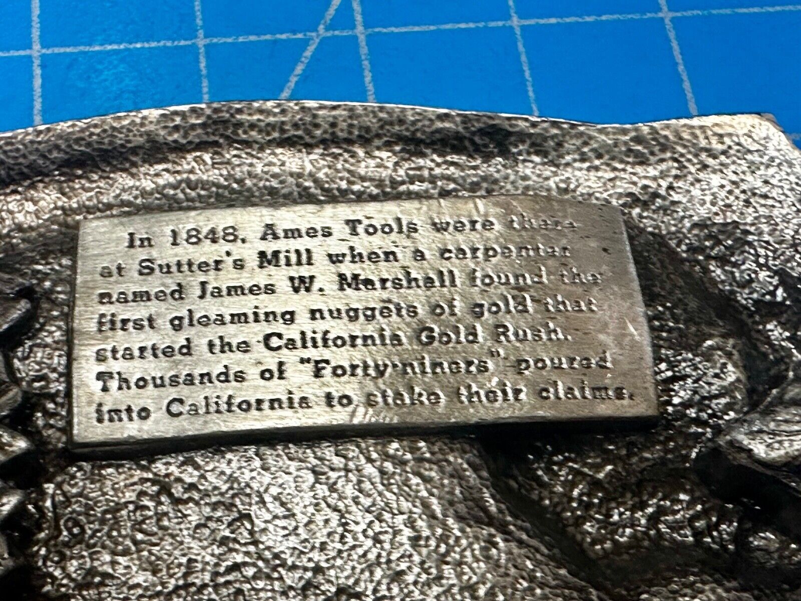 Ames Tools The Gold Rush of 1849 Commemorative Limited Siskiyou 90's Belt Buckle