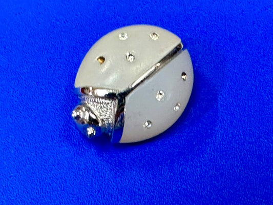 AVON Vintage LADYBUG LAPEL Pin Enamel Costume Jewelry missing rhinestone?