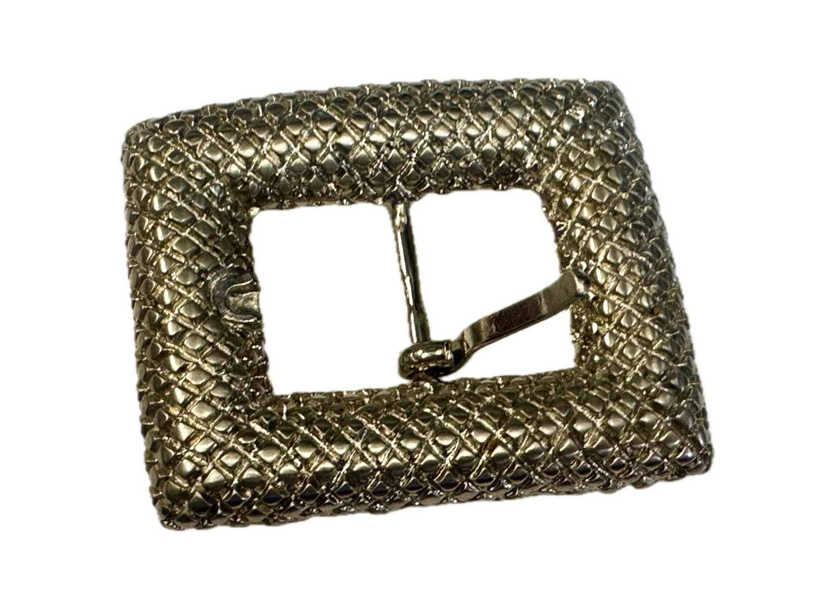 Thick Textured Metal Center Bar Silver Color Hippy Replacement Dress Belt Buckle