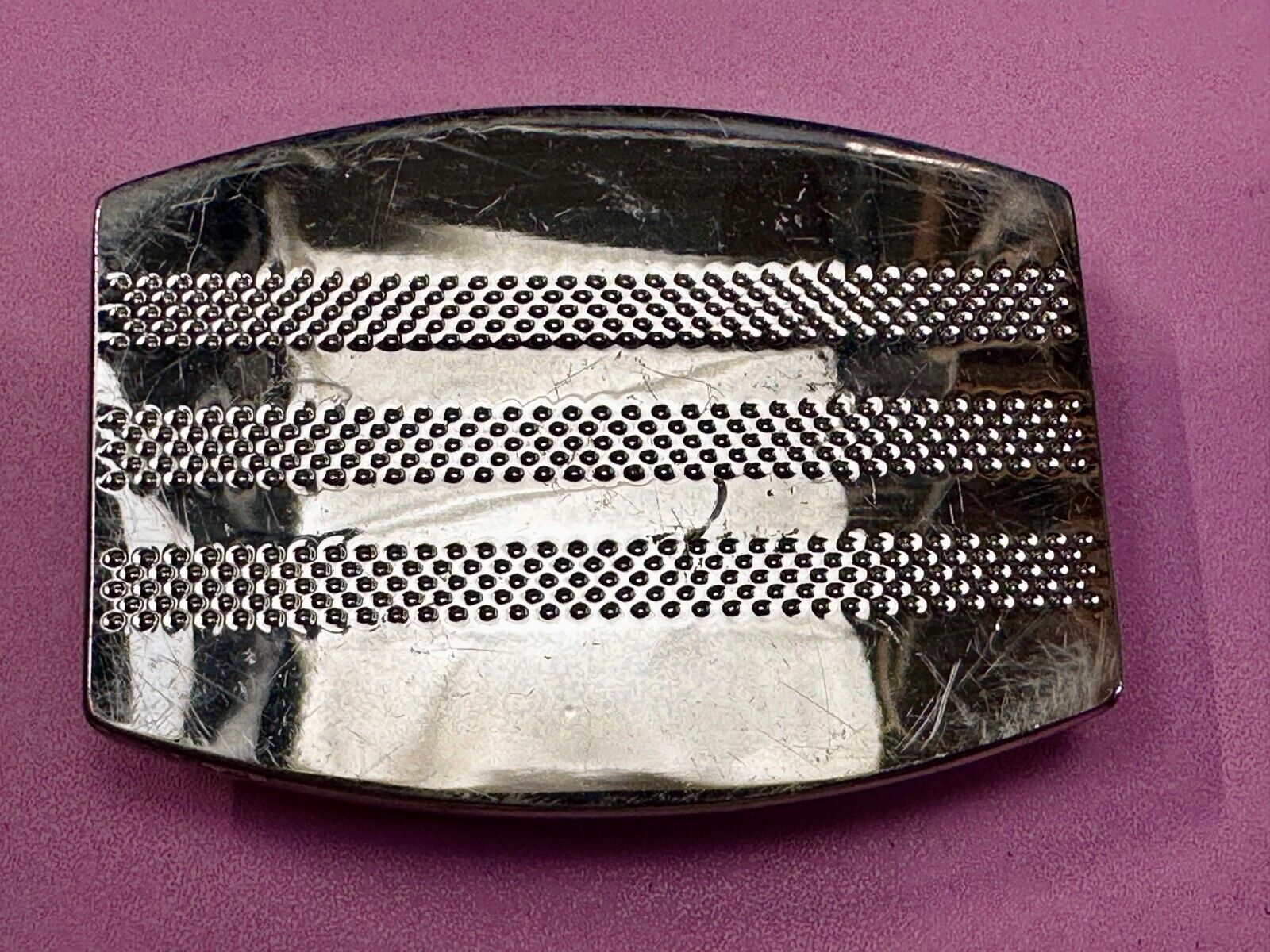 Adidas Golf Stripe Silver Color Trophy Dress Style Reflective Belt Buckle
