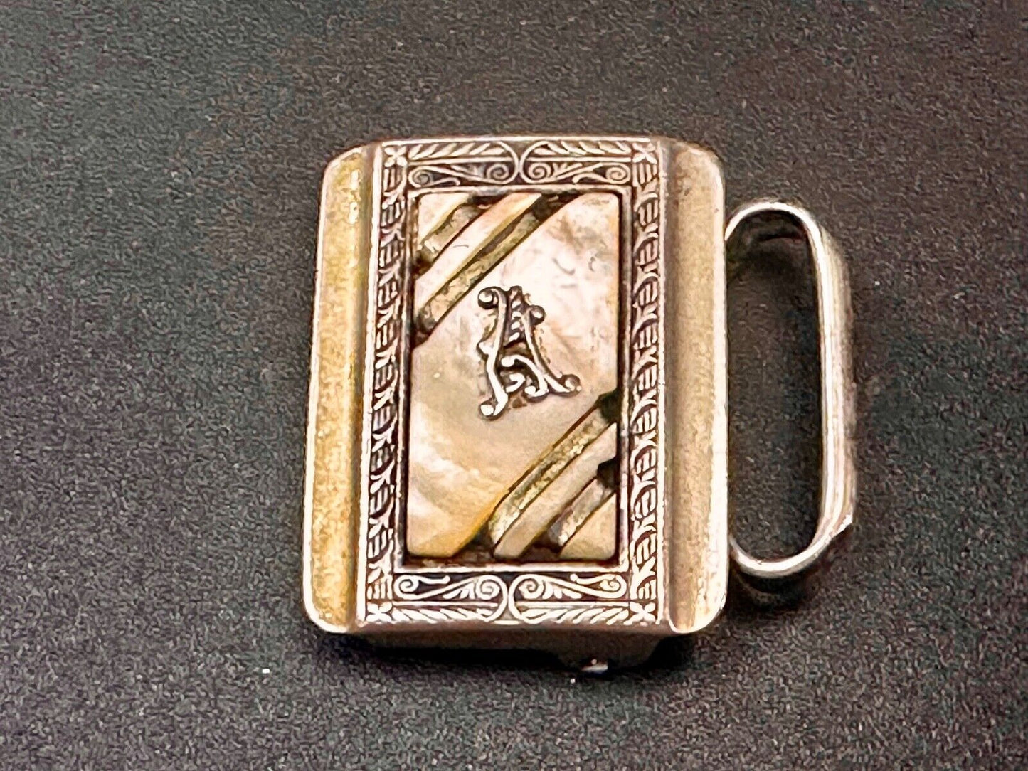 Art Deco Letter A Initial Monogram Belt Buckle by KantSlip