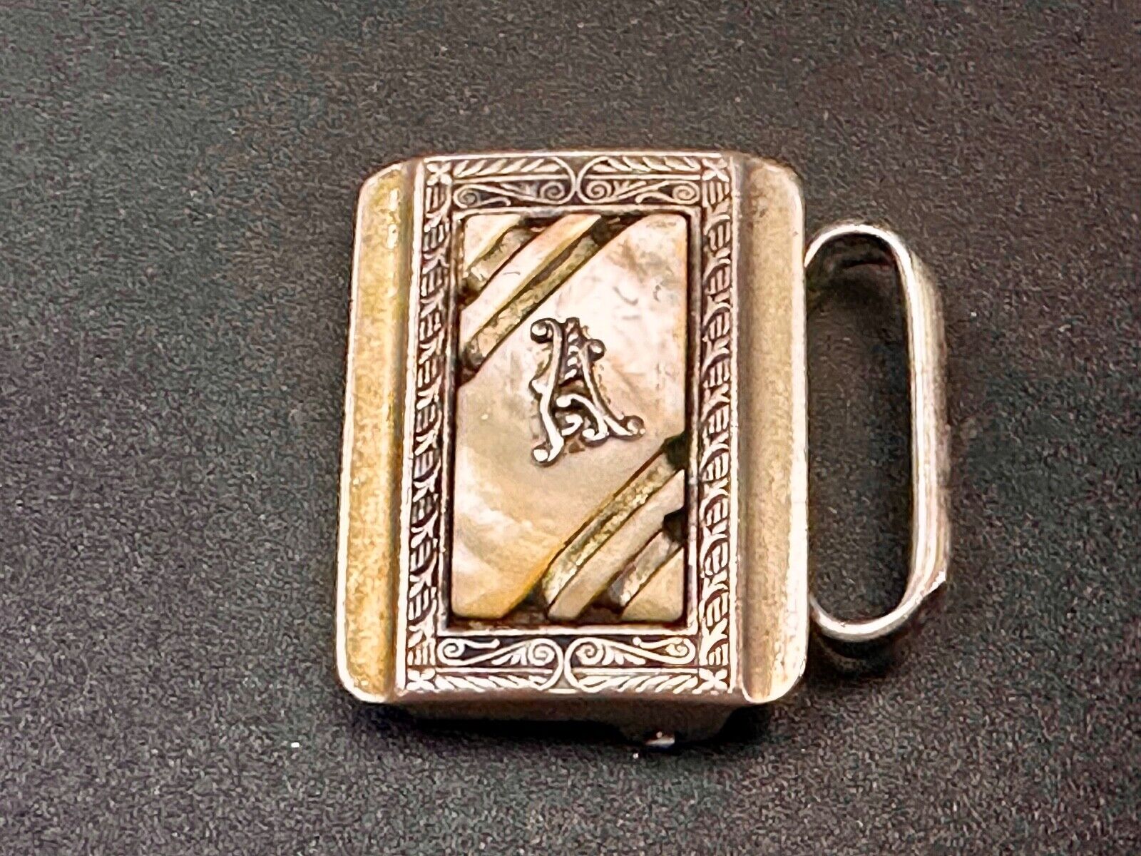 Art Deco Letter A Initial Monogram Belt Buckle by KantSlip