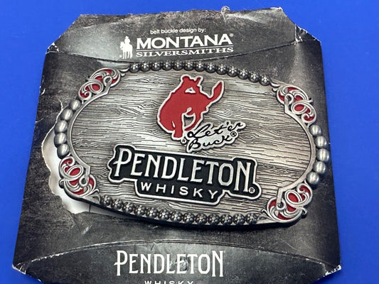 2023 PENDLETON WHISKY BELT BUCKLE MONTANA SILVERSMITHS COWBOY RODEO IN PACKAGING